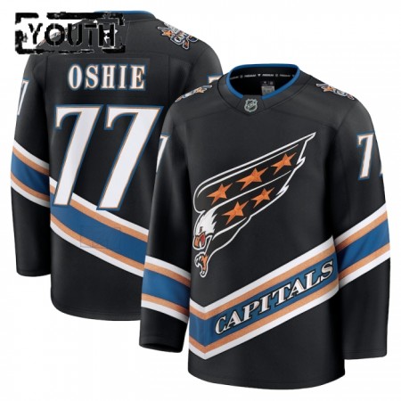 Barn Ishockey Washington Capitals tröja Fanatics Premium TJ Oshie 2024-25 Svart Tredje